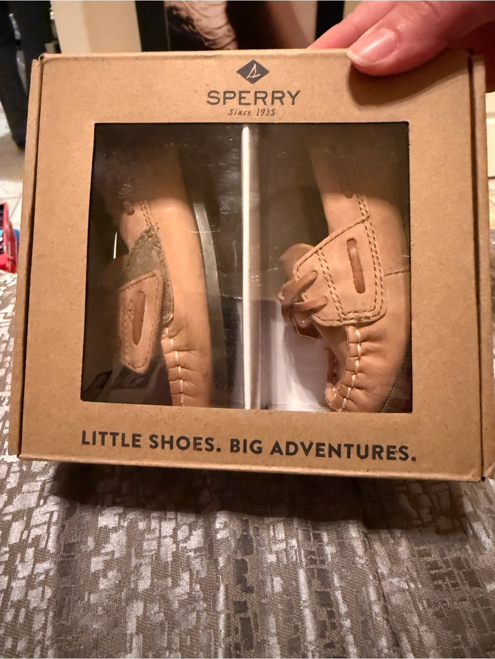 Sperry Tan Baby Moccasin Slip-On Shoes